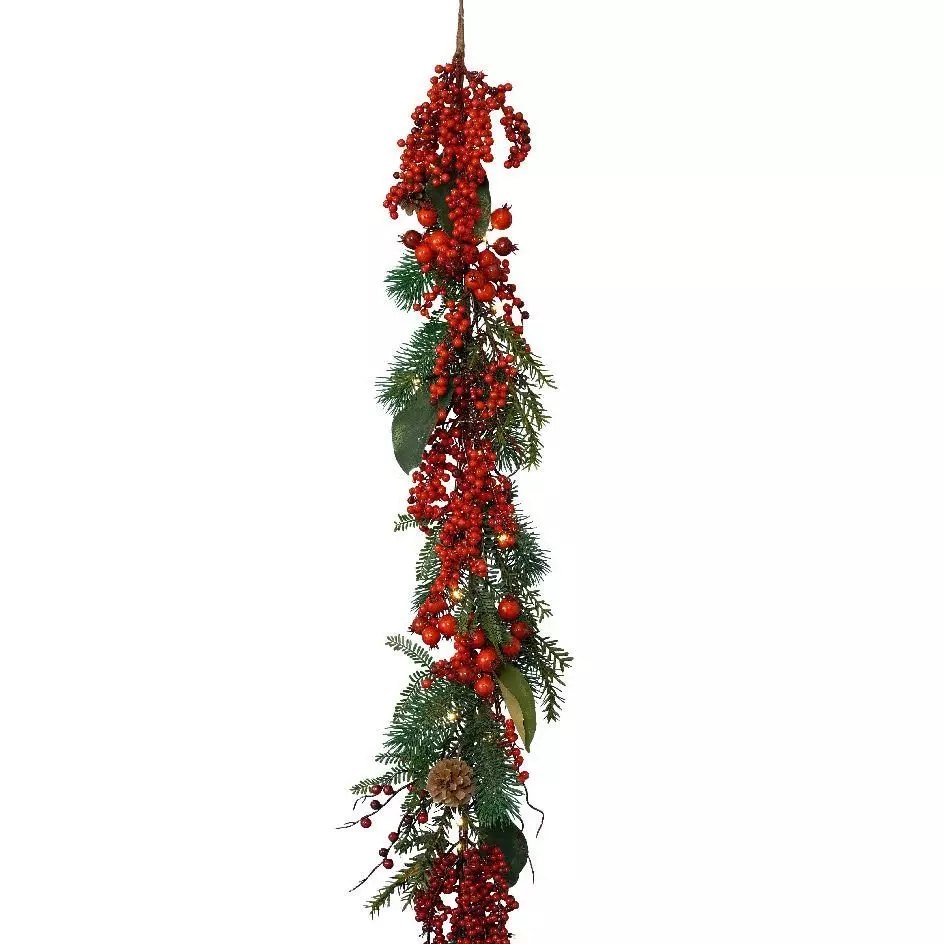 eminza Guirlande de baie (176 cm) Hectoria Rouge