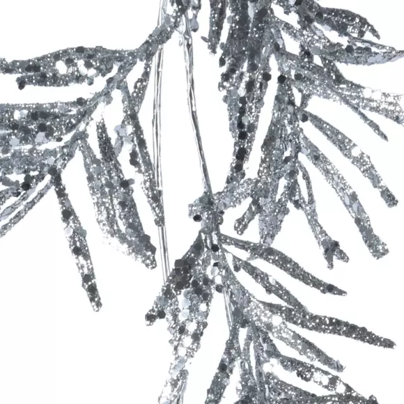 Eminza Guirlande De Feuille (150 Cm) Glacier Argent