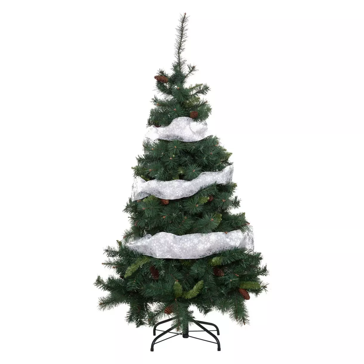 eminza Guirlande de Noël (5 m) Flocons Argent