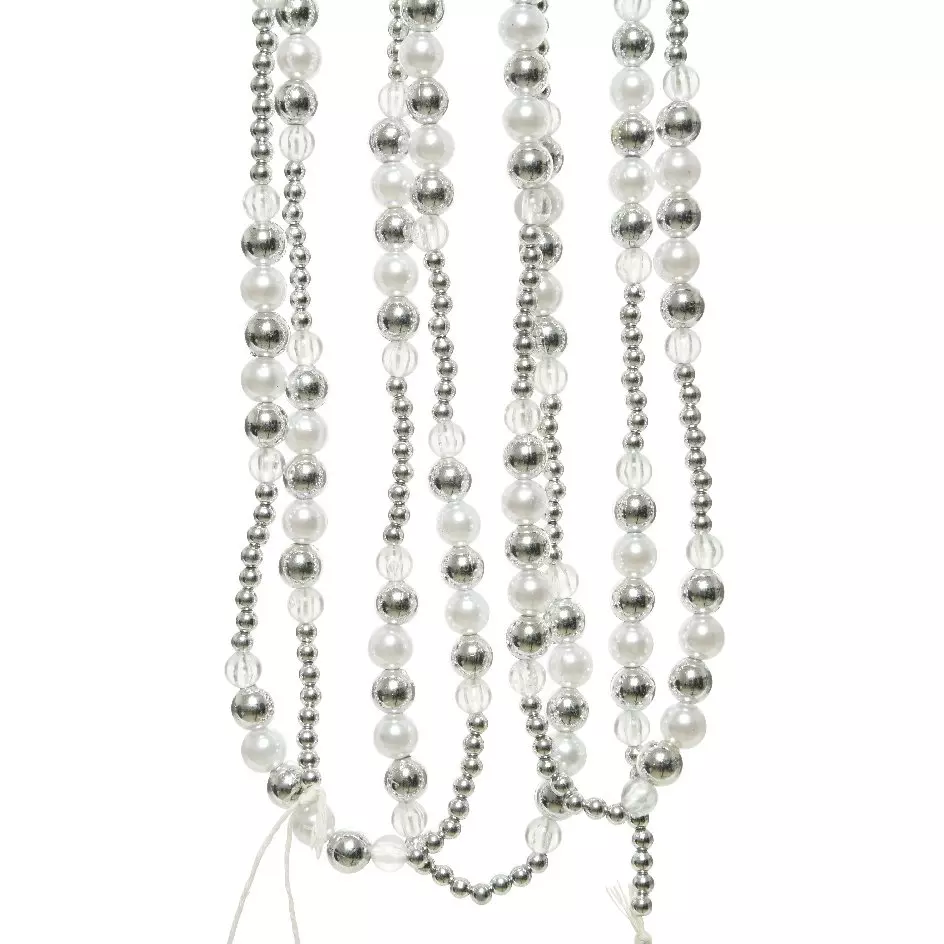 eminza Guirlande de perle (240 cm) Bianca Argent