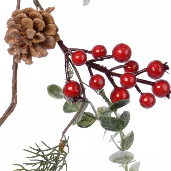 Eminza Guirlande De Sapin (125 Cm) Baies Paillettées