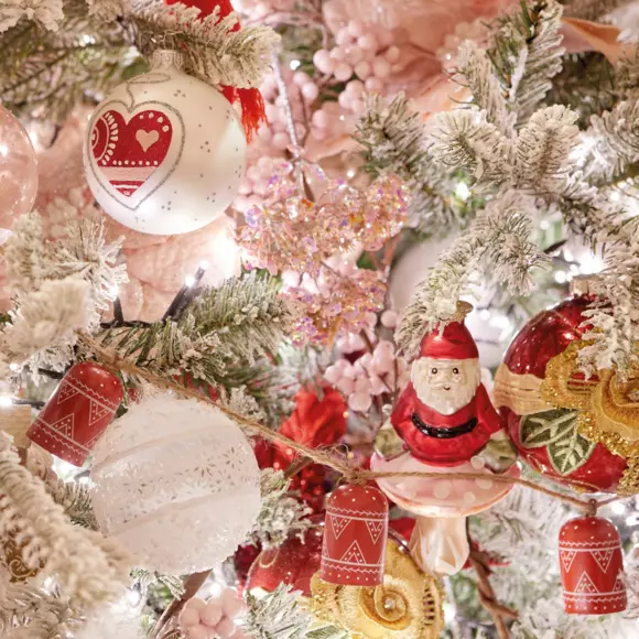 Eminza Guirlande Déco (1 10 M ) Cloches De Noël Rouge