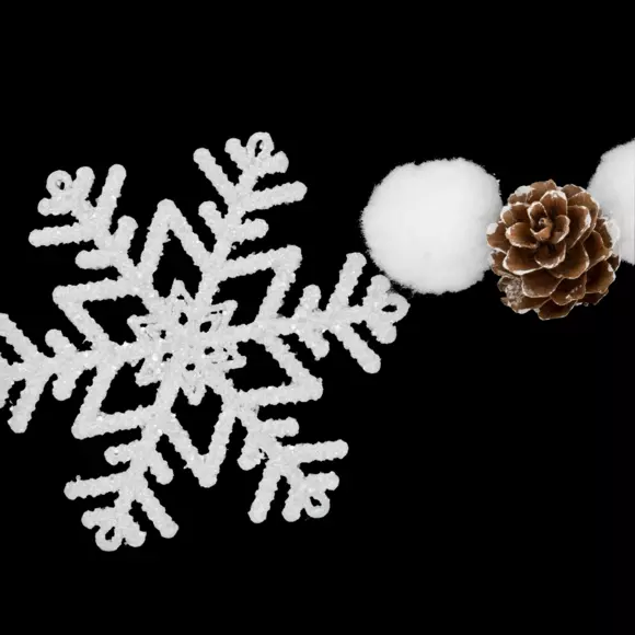 Eminza Guirlande Déco (1 8 M) Flocon De Neige Blanc