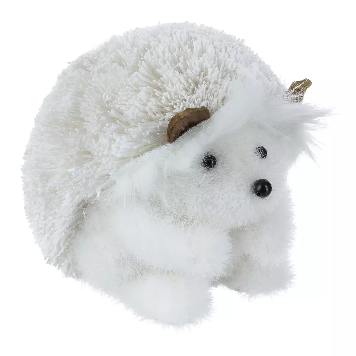 eminza Hérisson de Noël (H13 cm) Floofy Blanc