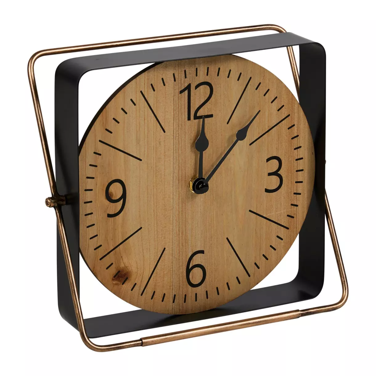 eminza Horloge à poser en métal (H25 cm) Galway Noir