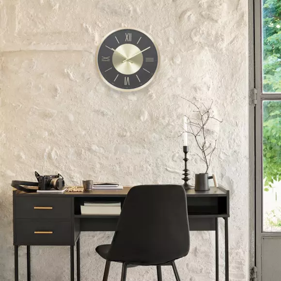 Eminza Horloge Murale Aluminium (D30 Cm) Ariana Or