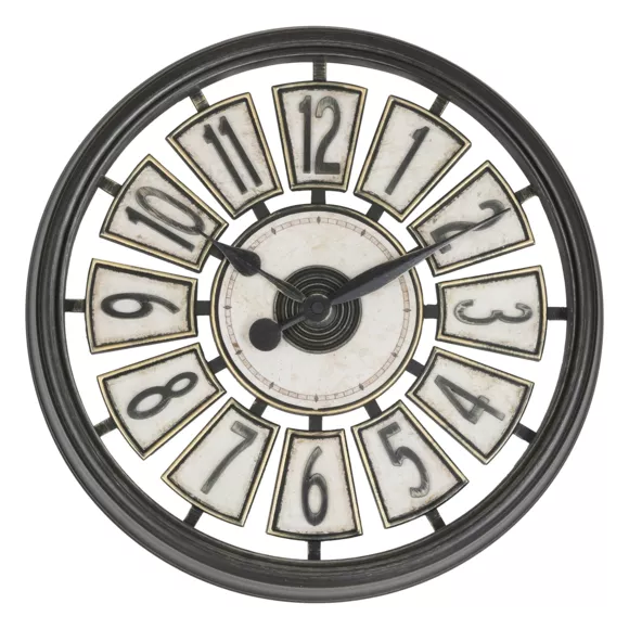 Eminza Horloge Murale (D39 Cm) Davy Noir