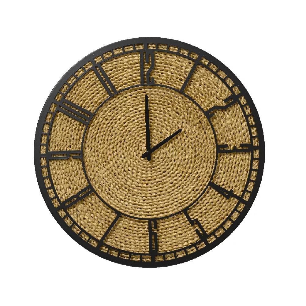 eminza Horloge murale (D50 cm) Polo Noir