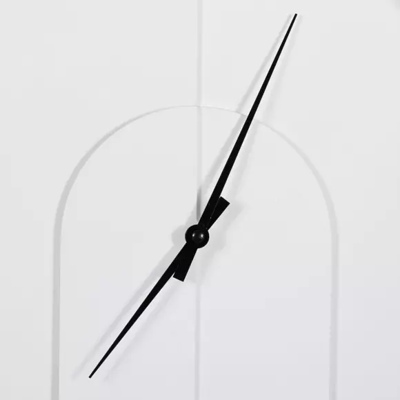 Eminza Horloge Murale En Bois (D40 Cm) Durban Blanc