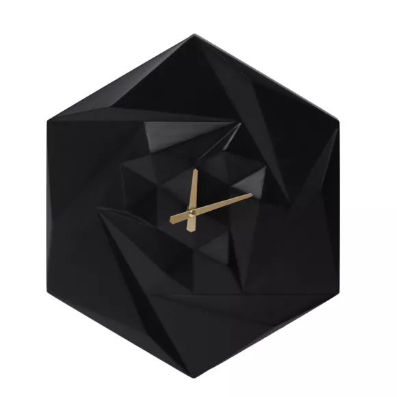 Eminza Horloge Murale En Bois (D45 Cm) Fidji Noir