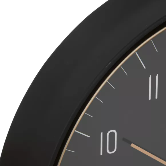 Eminza Horloge Murale En Métal (D29 Cm) Sven Noir