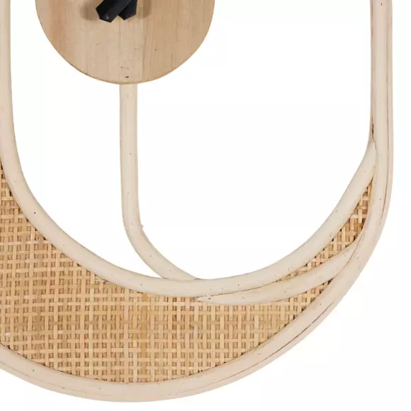 Eminza Horloge Murale En Rotin (H41 Cm) Luna Naturel