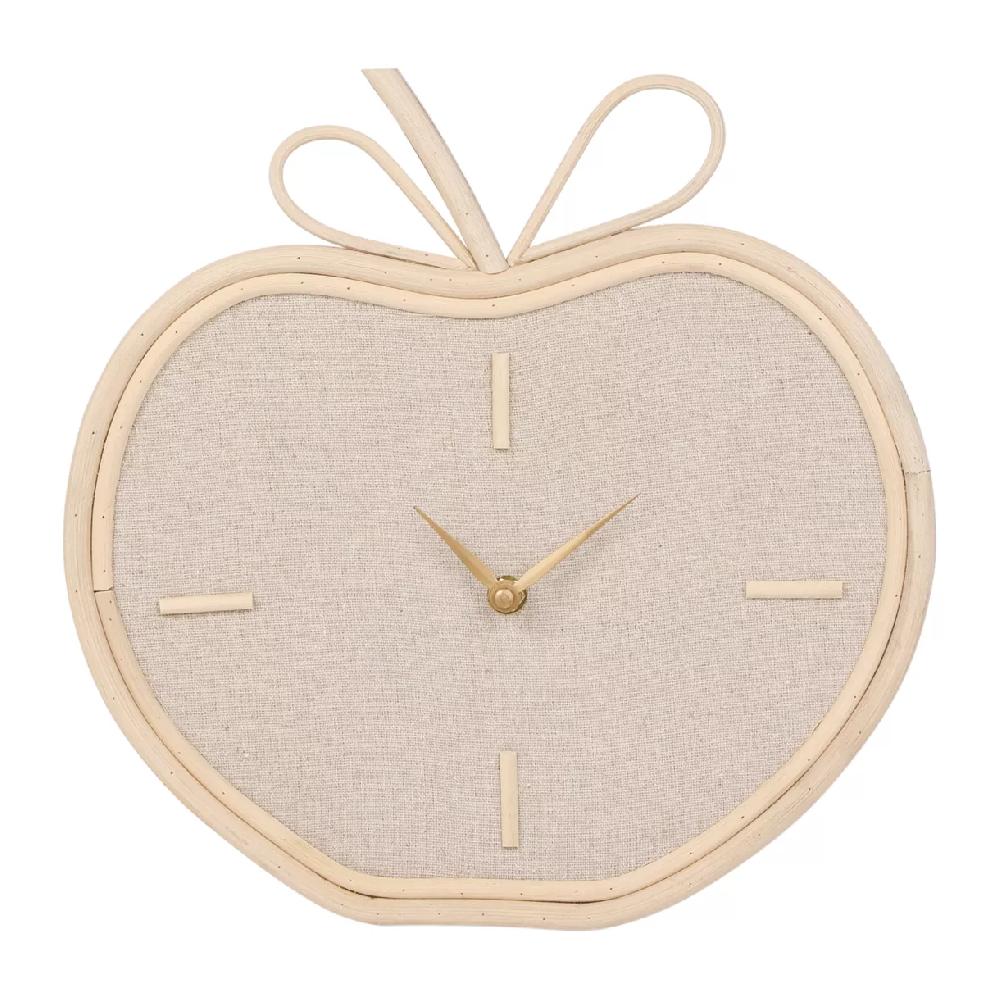 eminza Horloge murale rotin (30 cm) Pomme Beige