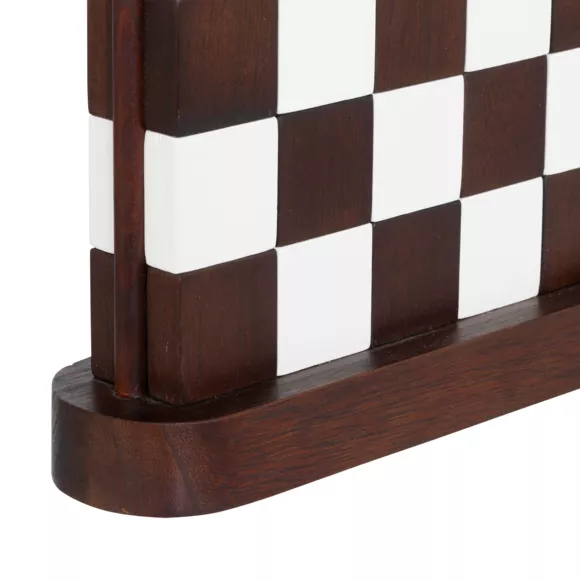 Eminza Jeu Damier Bois (27 X 28 Cm) Twist Marron