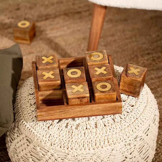 eminza Jeu de Morpion en Bois