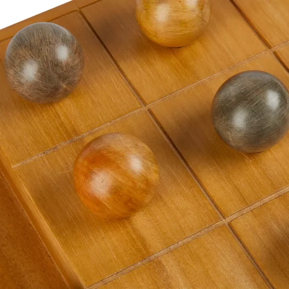 Eminza Jeu Morpion Bois (40 X 30 Cm) Jehan Marron