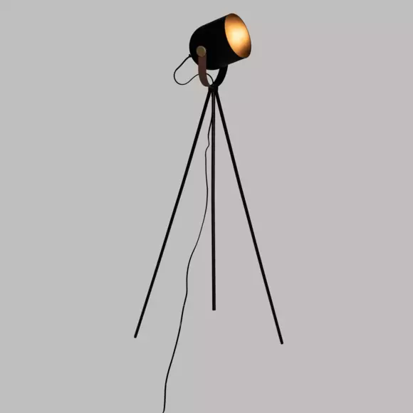 Eminza Lampadaire à Trépied (H136 Cm) Bil Noir