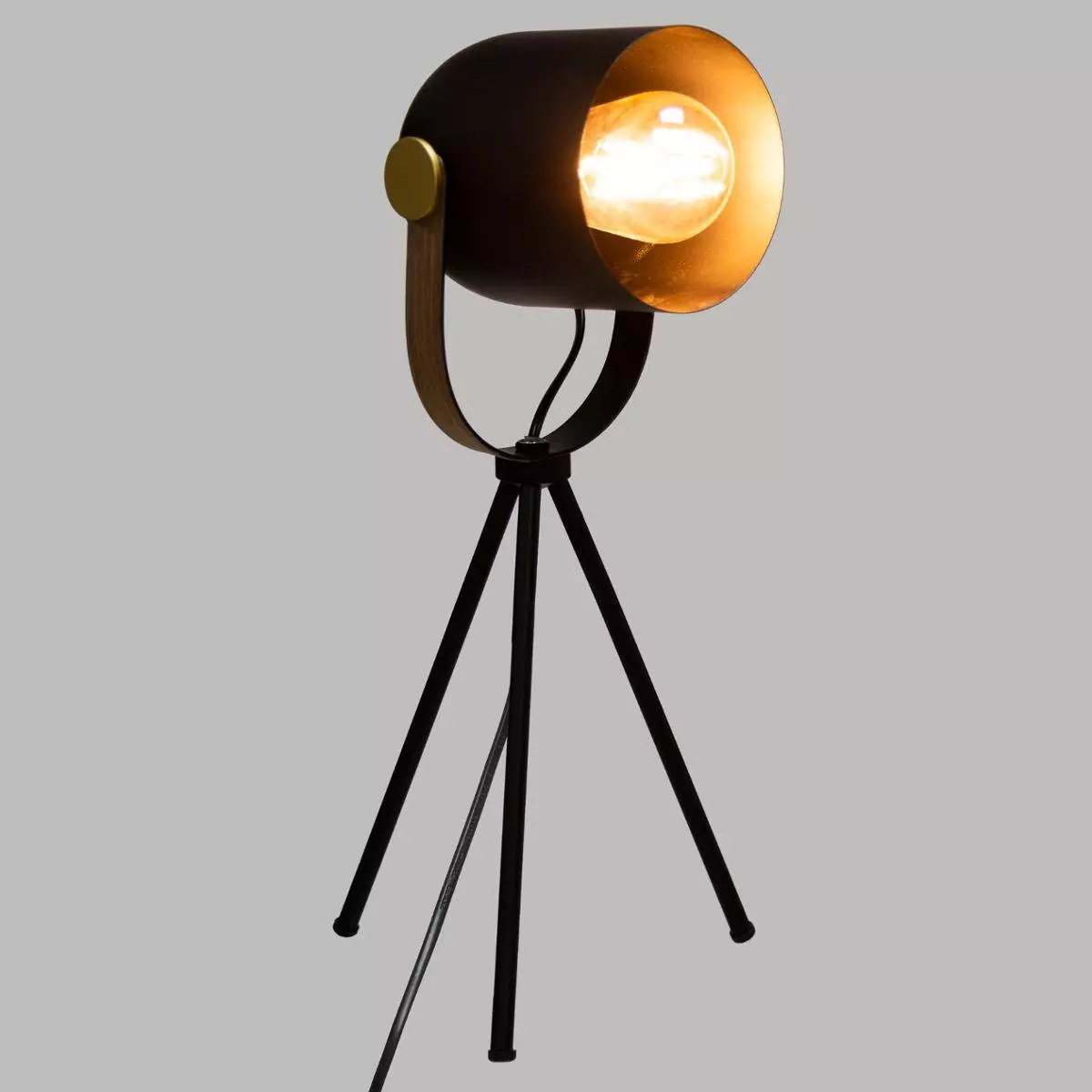 eminza Lampadaire à trépied (H45 cm) Bil Noir