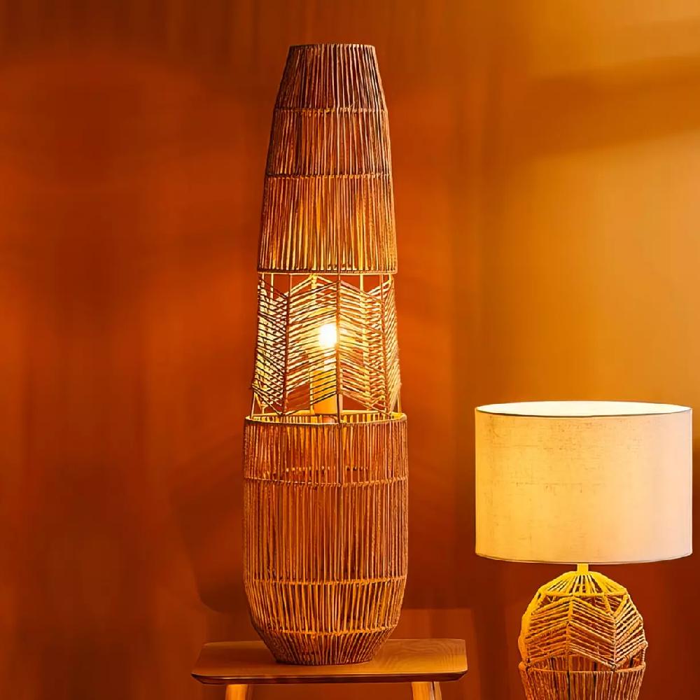 eminza Lampadaire en cordes (H90 cm) Ajay Naturel