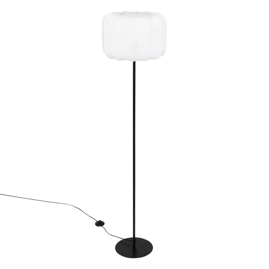 Eminza Lampadaire En Coton (150 Cm) Tobie Noir