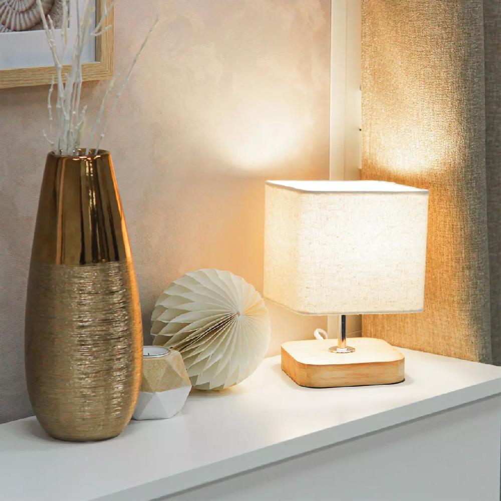 eminza Lampe à poser bois (H21 cm) Toxey Ivoire