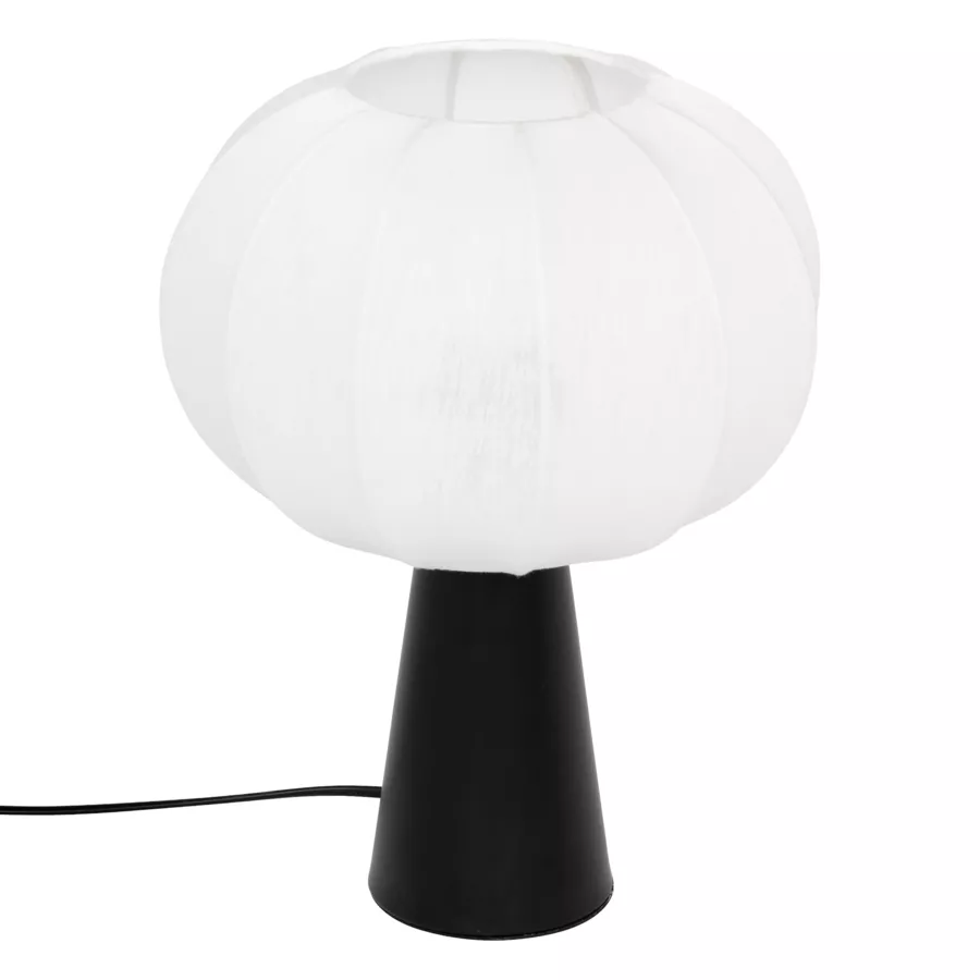 Eminza Lampe à Poser Coton (25 Cm) Tobie Noir