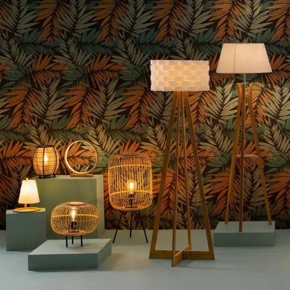 Eminza Lampe à Poser En Bois (H26 Cm) Roni Blanche