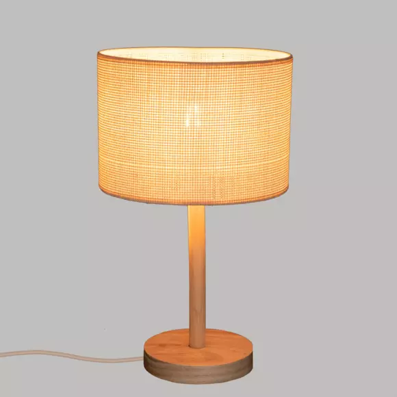 Eminza Lampe à Poser En Bois (H42 Cm) Della Beige