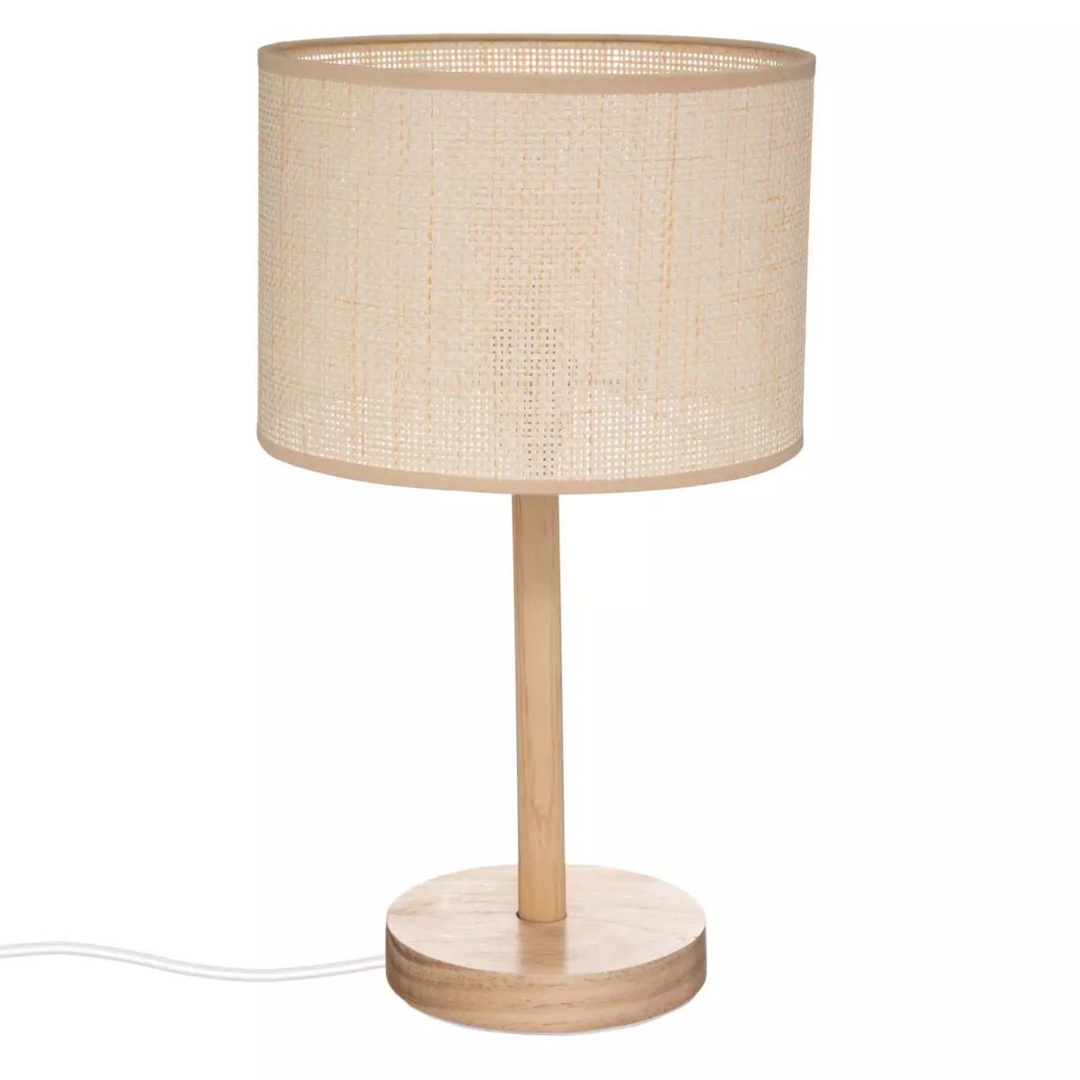 eminza Lampe à poser en bois (H42 cm) Della Beige