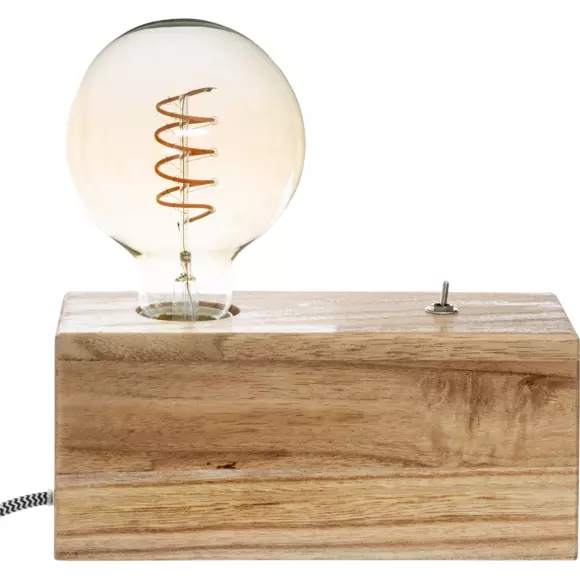 Eminza Lampe à Poser En Bois (H8 Cm) Tibu Naturel