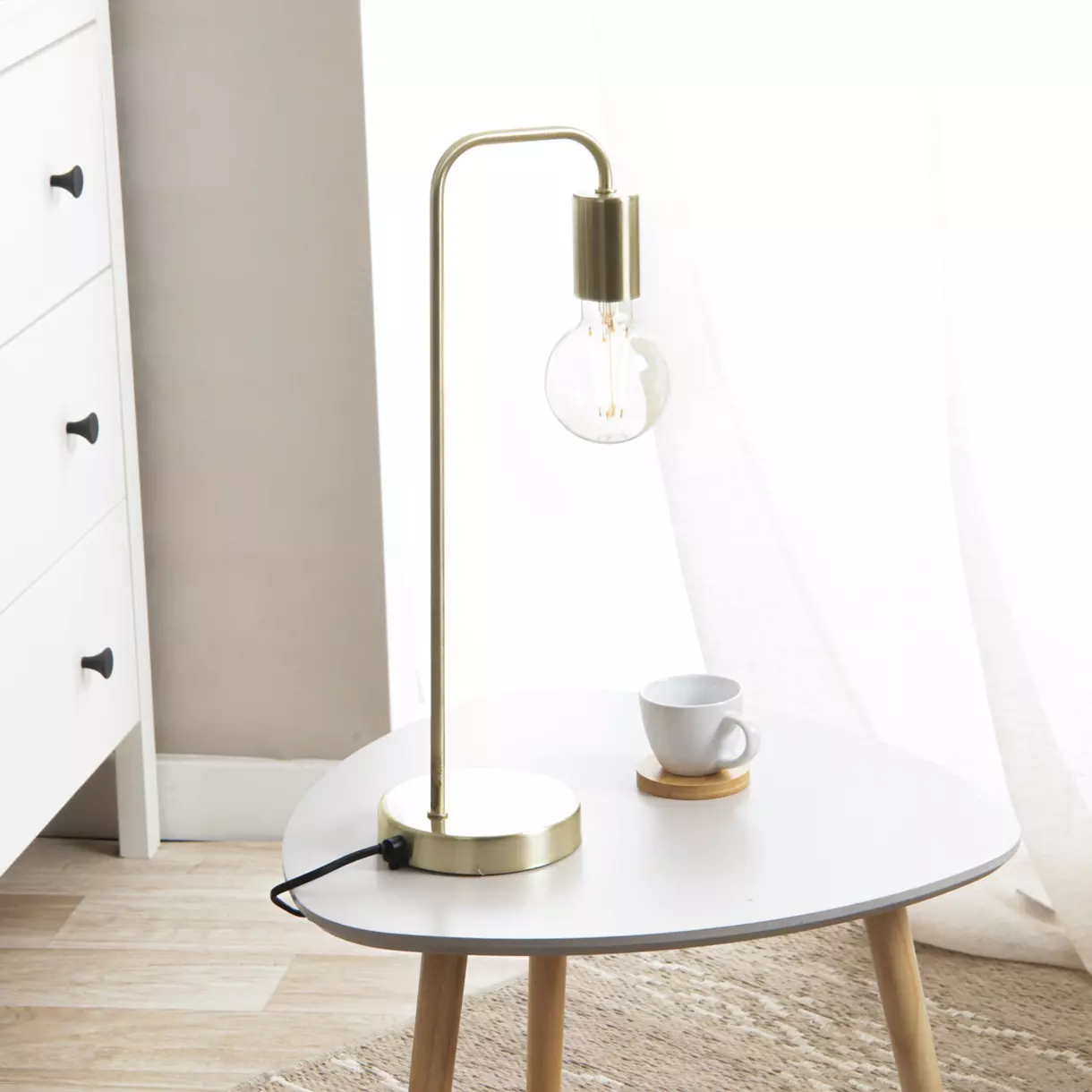eminza Lampe à poser en métal (H45 cm) Keli Or