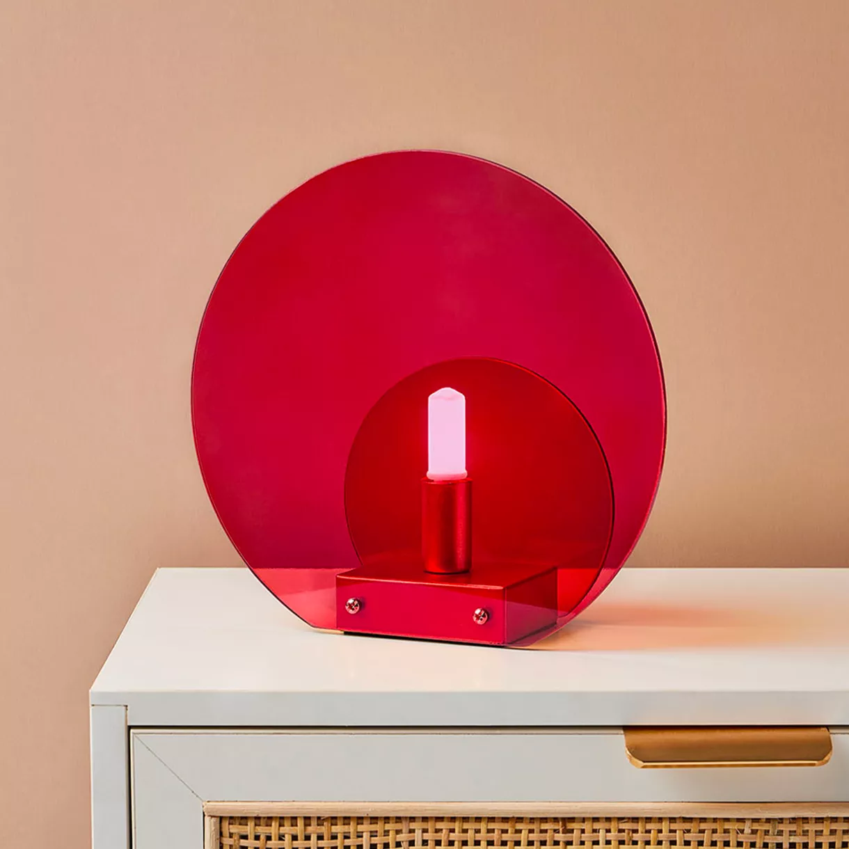 eminza Lampe à poser en verre (D22 cm) Bowie Rose