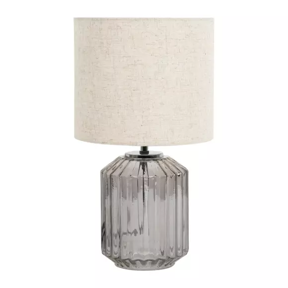 Eminza Lampe à Poser En Verre (H35 Cm) Cristal Grise