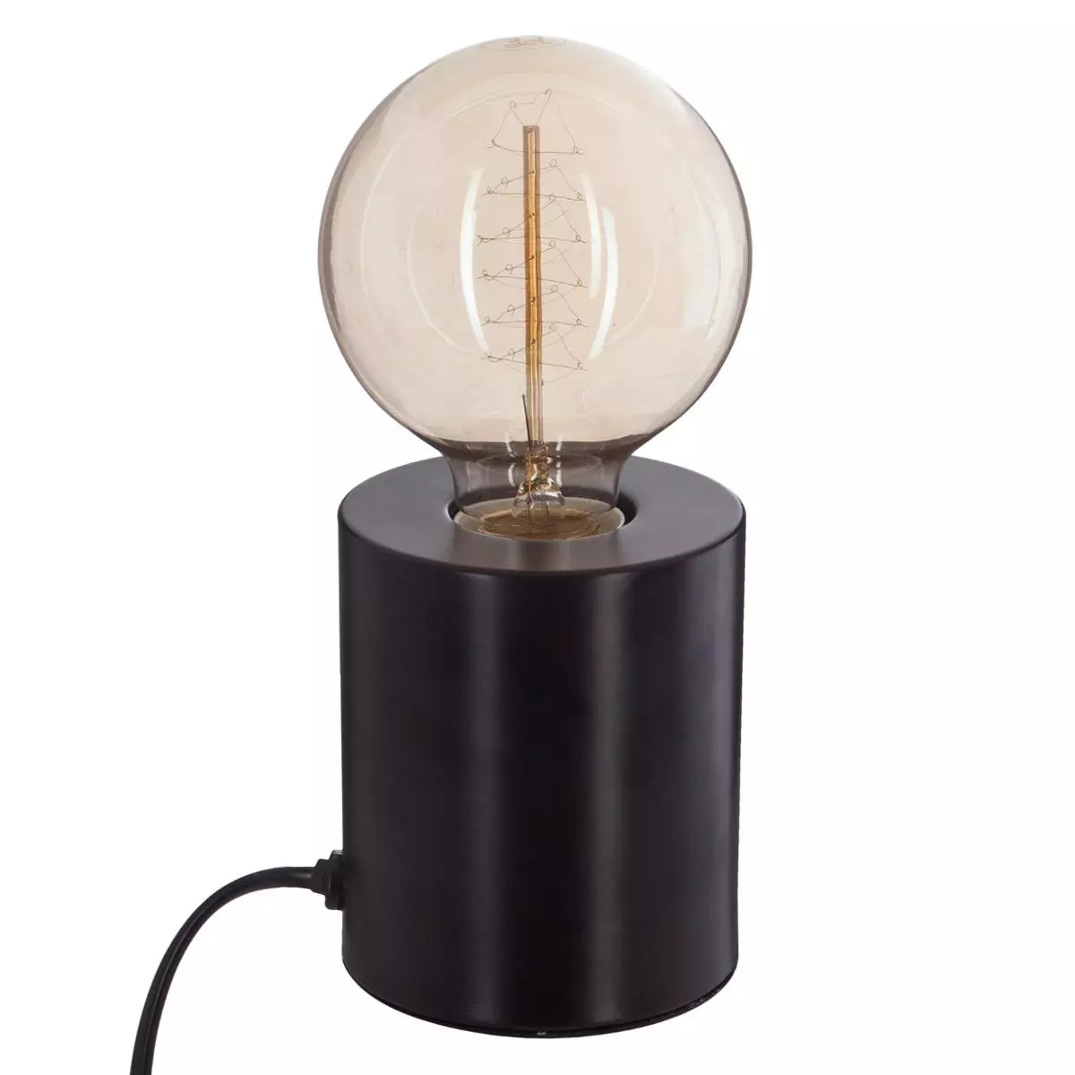 eminza Lampe à poser méral (H10 5 cm) Tube Noir