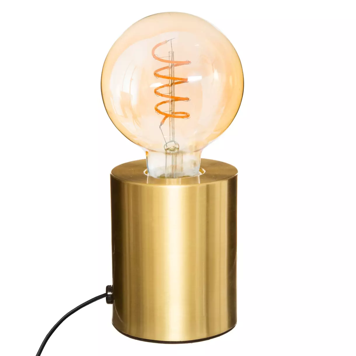 eminza Lampe à poser métal (H10 cm) Tube Or