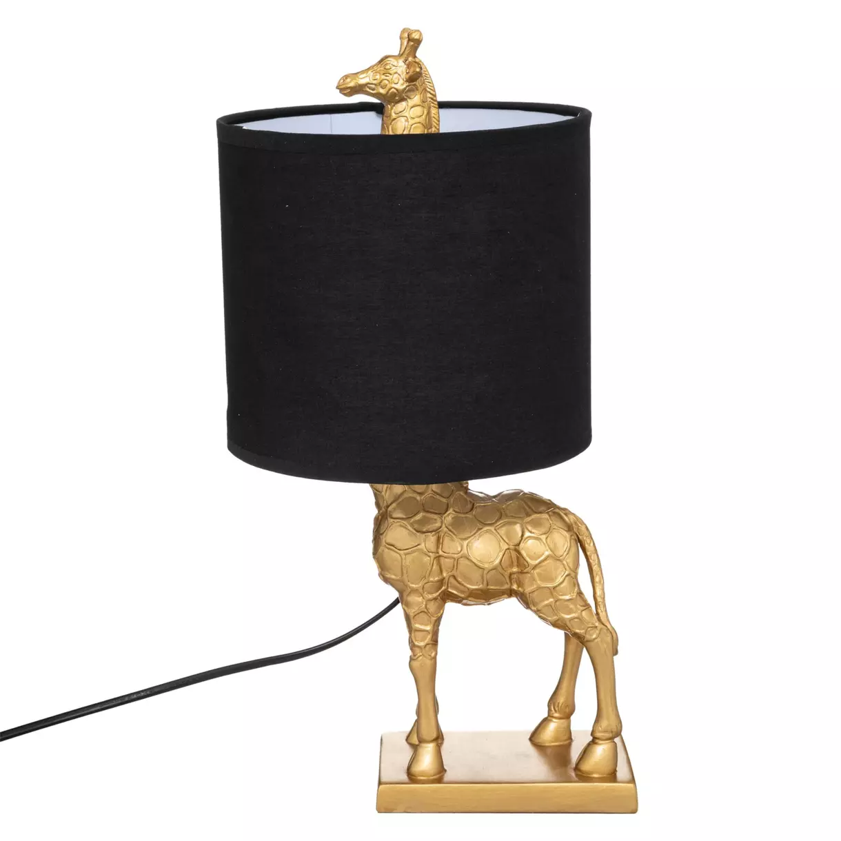 eminza Lampe à poser métal (H42 cm) Girafe Dorée