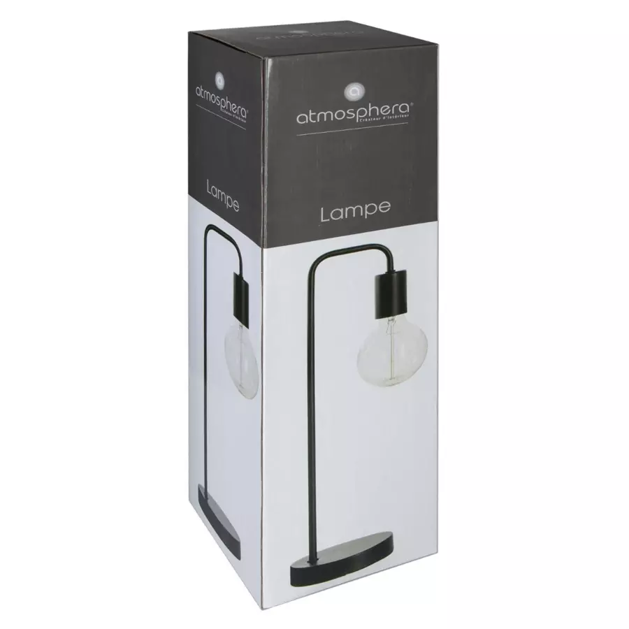 Eminza Lampe à Poser Métal (H45 5 Cm) Arietis Noir