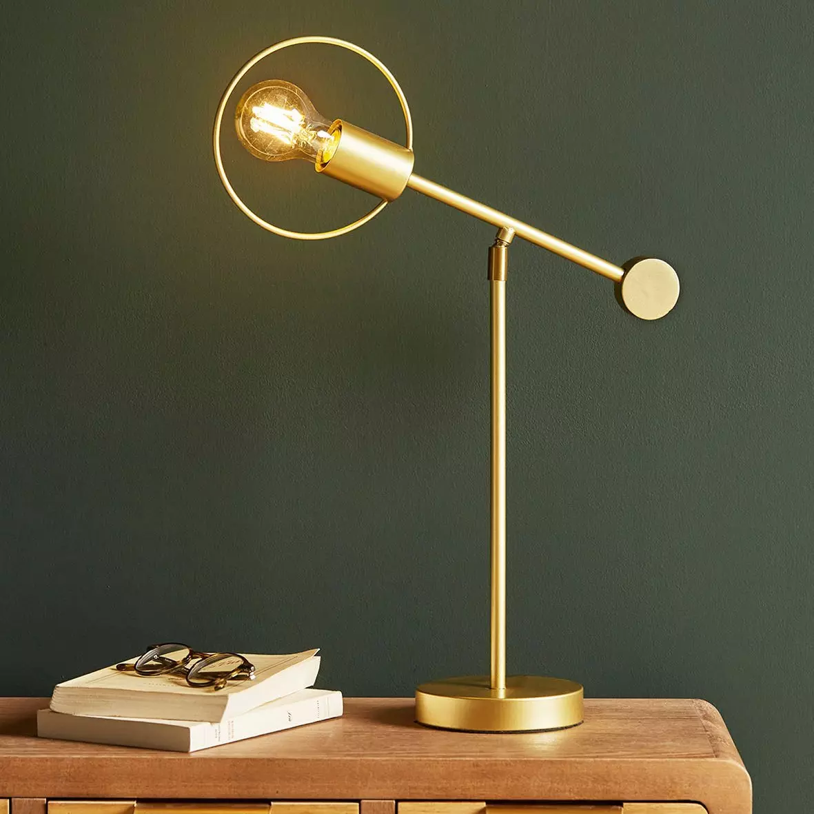 eminza Lampe à poser métal (H47 cm) Météores Or