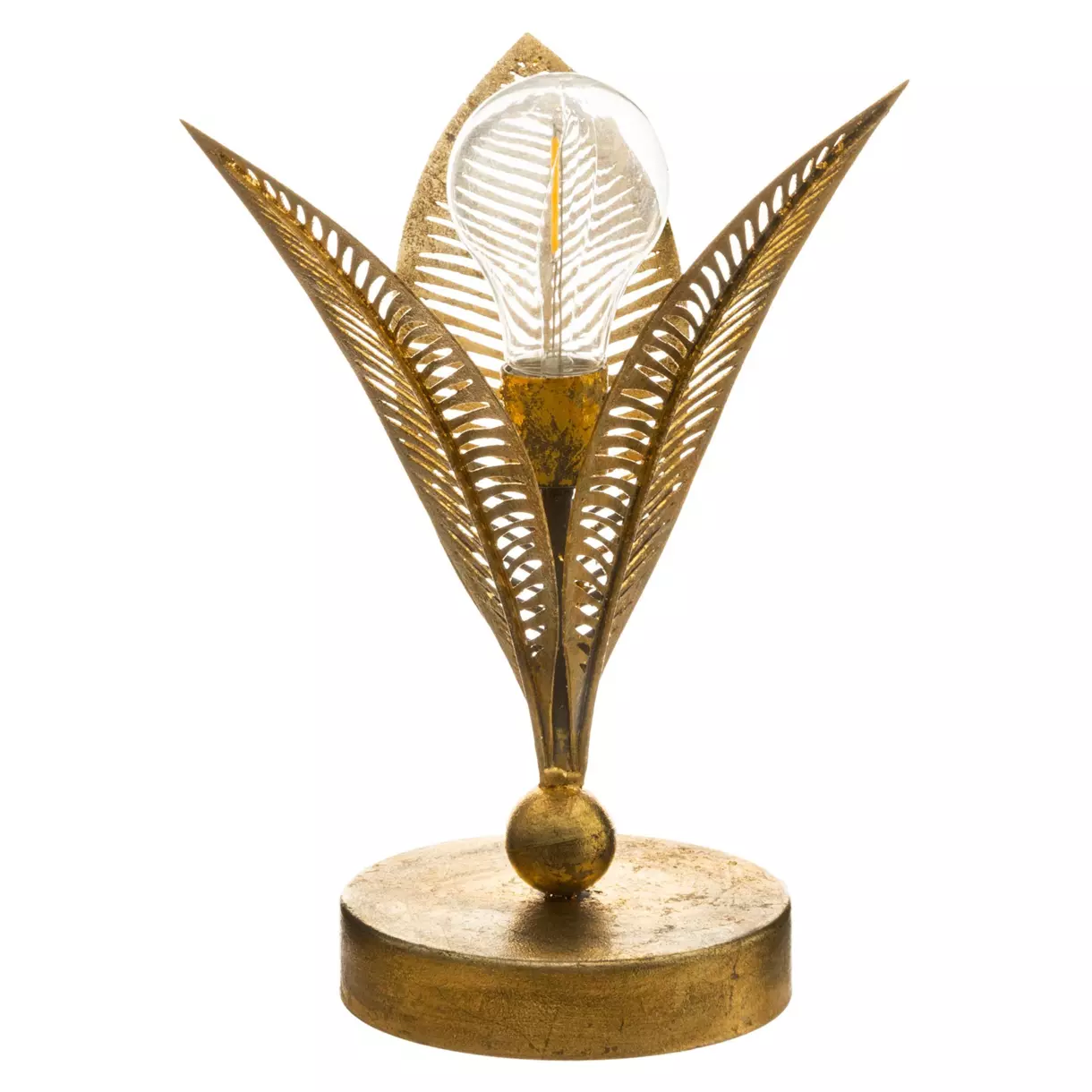 eminza Lampe à poser métal LED (H25 cm) Feuille Or