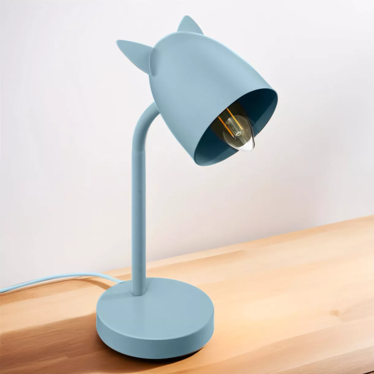 eminza Lampe enfant à poser (H31 cm) Oreilles Bleue