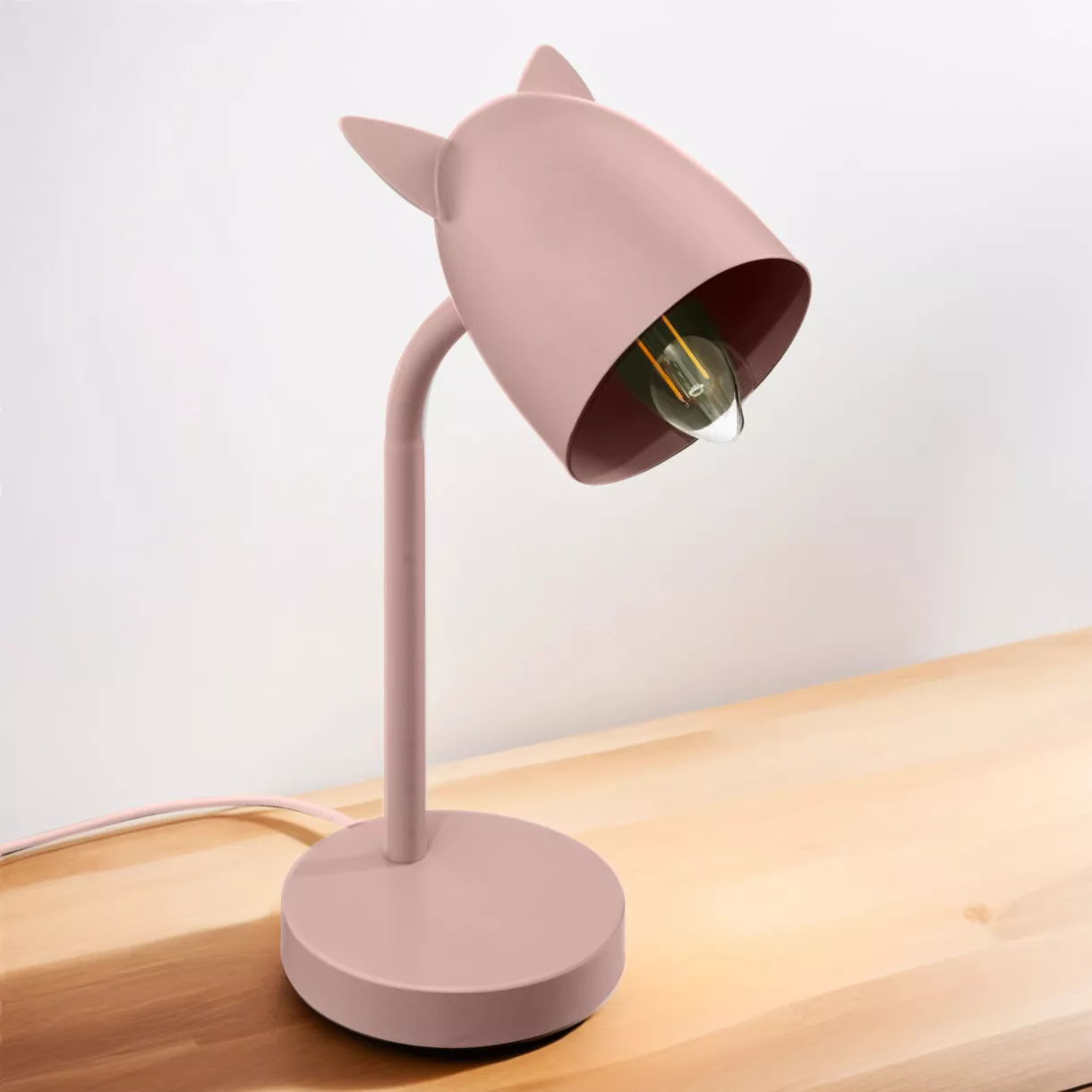 eminza Lampe enfant à poser (H31 cm) Oreilles Rose