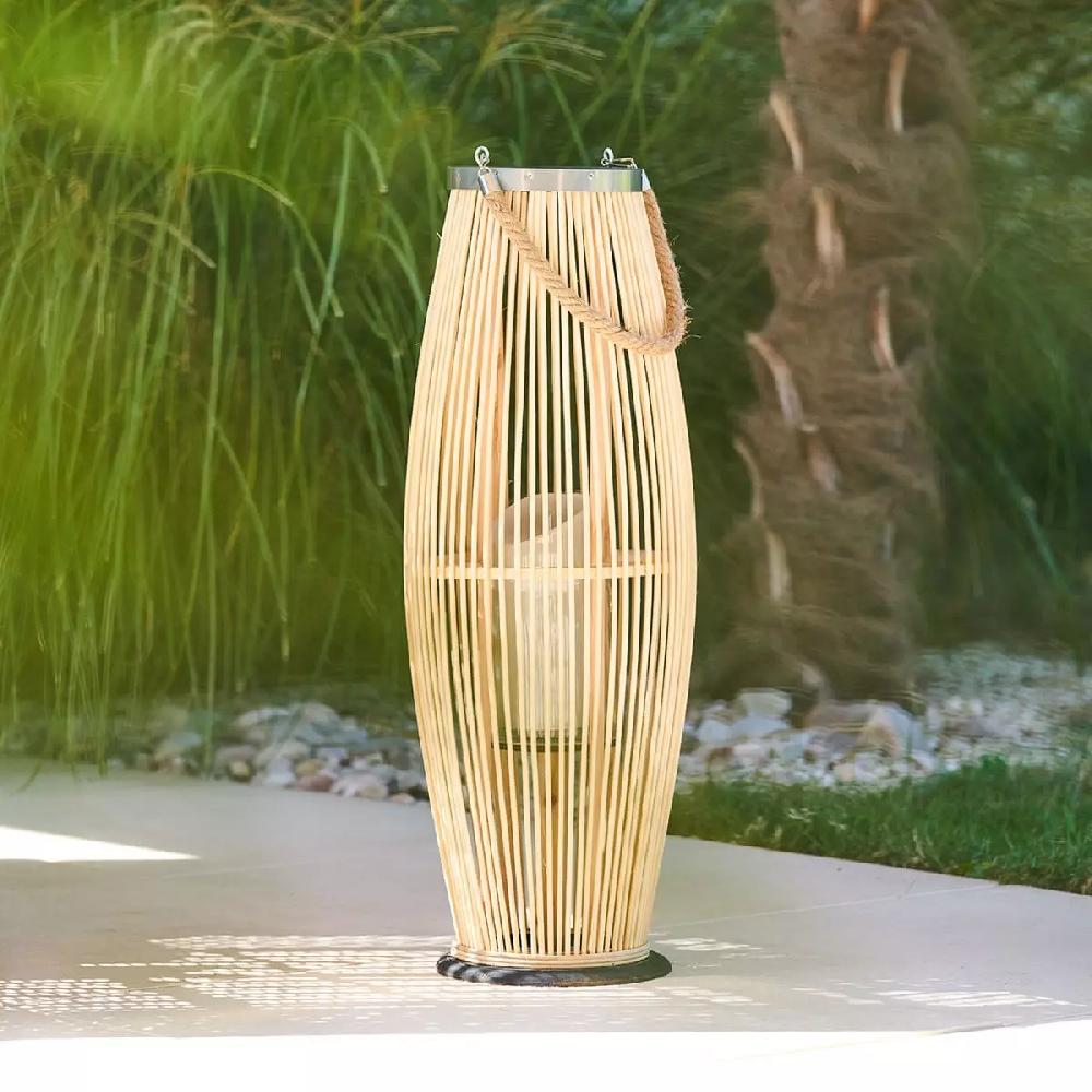 eminza Lanterne en bambou (H72 cm) Fit Naturel
