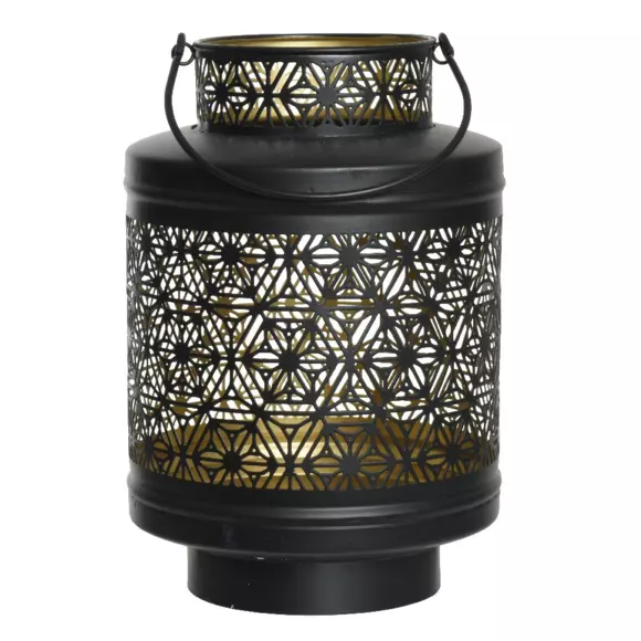 Eminza Lanterne Marocaine Métal (H22 Cm) Rabat Noir