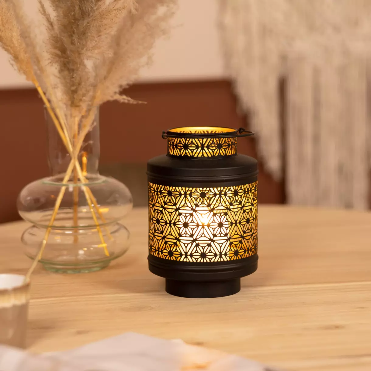 eminza Lanterne marocaine métal (H22 cm) Rabat Noir
