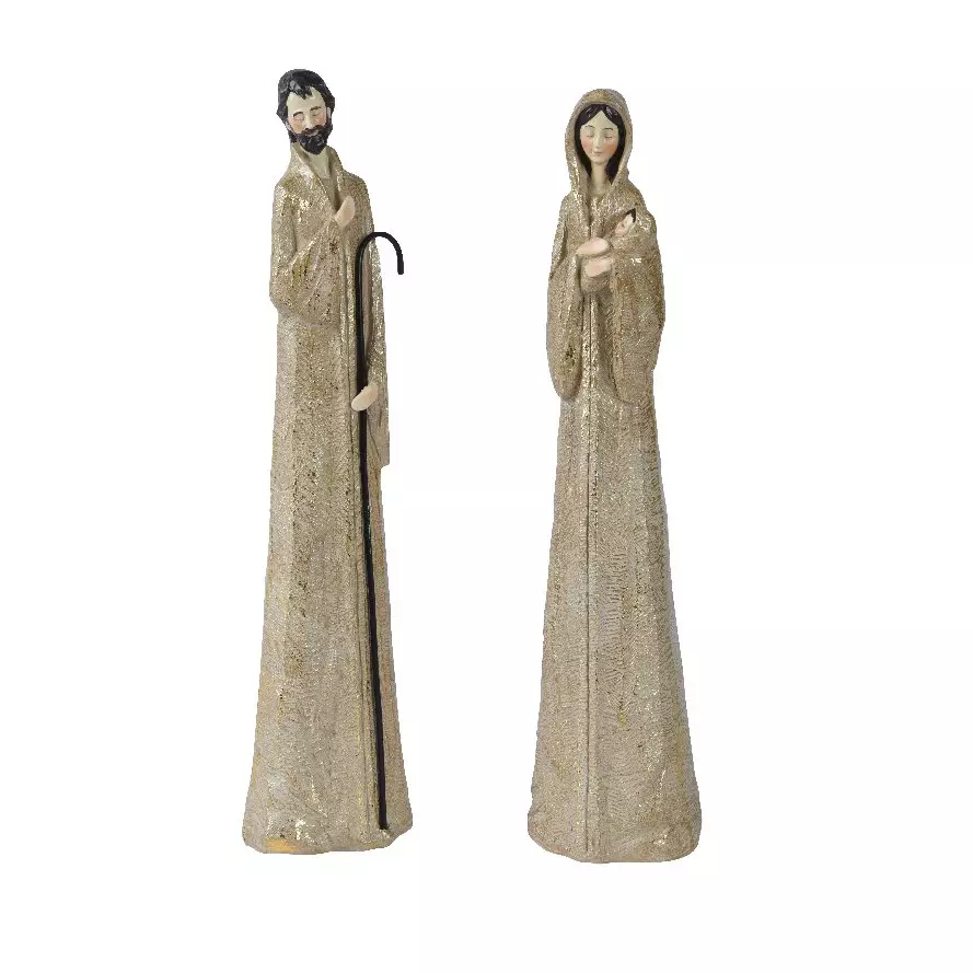 eminza Les 2 santons (Hauteur 35 cm) de Thomas