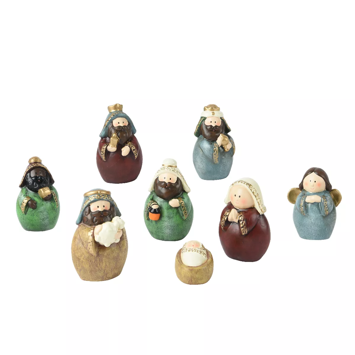 eminza Les 8 santons (Hauteur 10 cm) de Martin