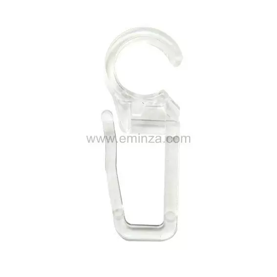 eminza Lot de 10 agrafes (D20) Transparent