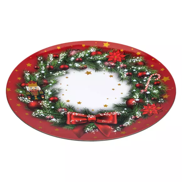 Eminza Lot De 12 Dessous D'assiette Couronne Rouge
