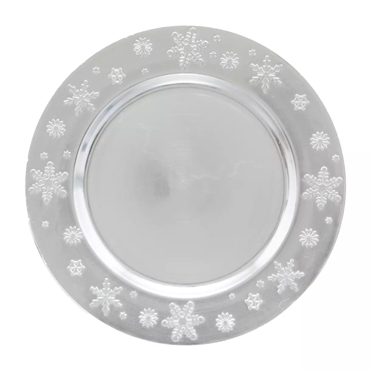 eminza Lot de 12 dessous d'assiette Flocon Argent