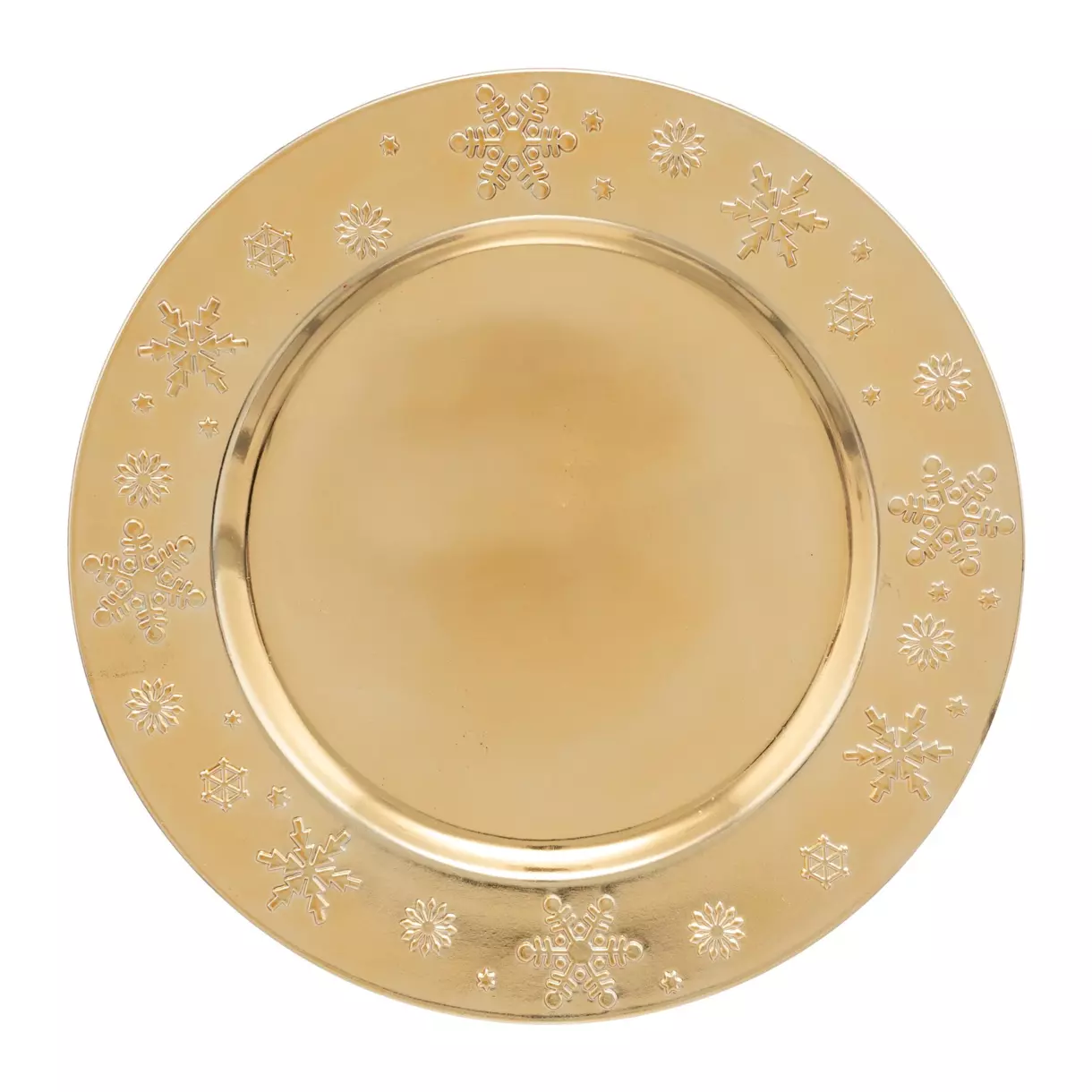 eminza Lot de 12 dessous d'assiette Flocon Or